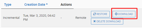 backup pronto para download